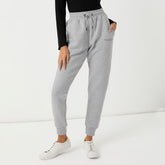 mkz women slim fit heather grey sweat jogger pant for winter